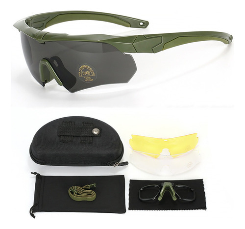 Gafas De Tiro Tactical Eyewear Con 3 Lentes Intercambiables