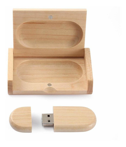 Memoria Usb 2.0 16 Gb Estuche Madera 16gb