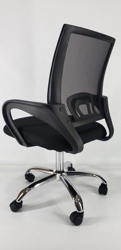 Silla Ejecutiva Para Oficina Home Office En Malla Negra.