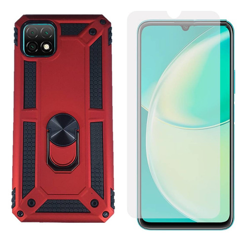 Funda De Uso Rudo Tipo Anillo Para Huawei Nova Y60 + Mica