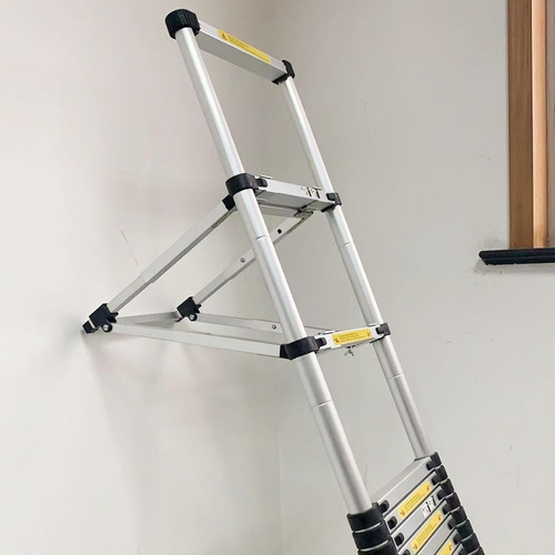 Escalera Telescópica, Escalera Plegable De Aluminio Con Pata