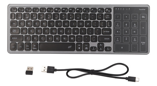 Teclado Inalámbrico, Panel Táctil Numérico, 2.4 Ghz, Portáti