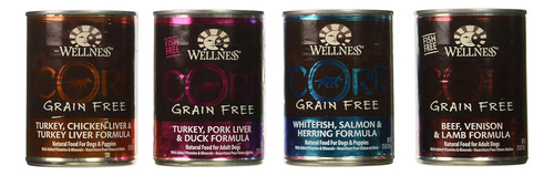 Wellness Core Natural Grain Free Wet Canned Dog Food Va...