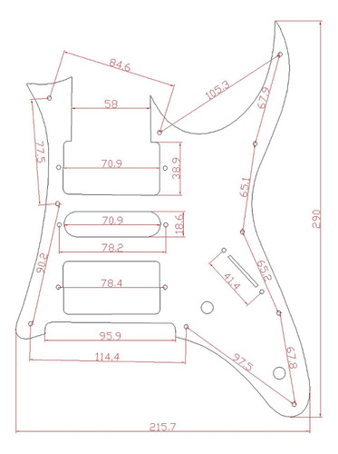 Piezas Para Rascar Ibanez Rg Hsh Pickguard Con 10 Orificios