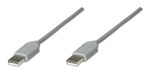 Cable Usb A A A Manhattan, 1,8 M, Macho/macho, Gris Cabitl10