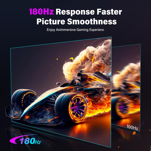 Monitor De Juego Portátil De 2k 180hz, 23.8 2560x1440 Qhd Rá