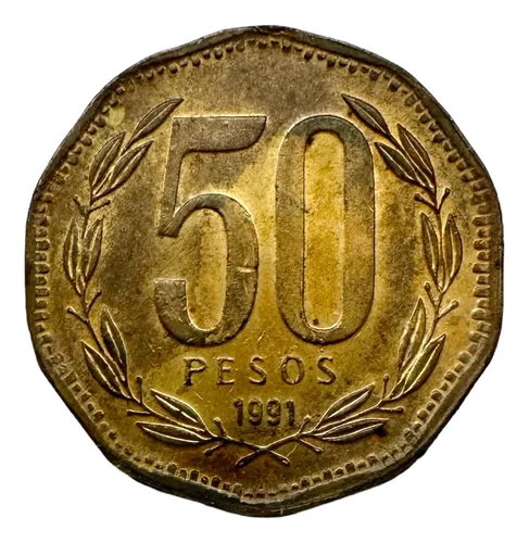 Chile - 50 Pesos - Año 1991 - Cobre - O'higgins - Km #219 (Usado)