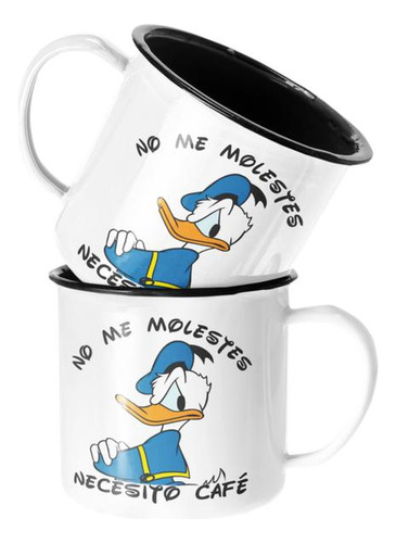 Taza Enlozada Lechera Pato Donald No Me Molestes