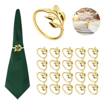 Comprar 20 Pcs Anillos Oro Servilleteros Mesas De Bodas Decoración