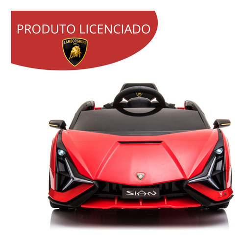Carro Para Crianças Elétrico C Controle Lamborghini Sian 6v Cor Vermelho