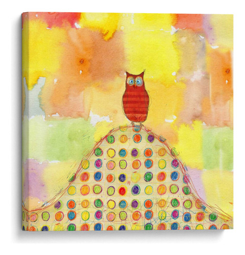 Canvas Lab Cuadro Plumas- Puntos Y Rayas Xi 80x80