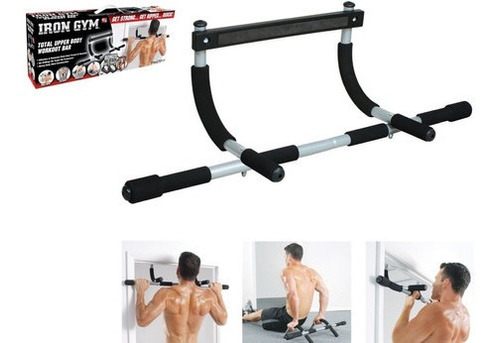 Barra Porta Fixa Exercicio Flexão Crossfit Treino Musculação Cor Cromada