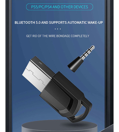 Adaptador De Audio Para Ps5/ps4/pc Compatible Con Bluetooth