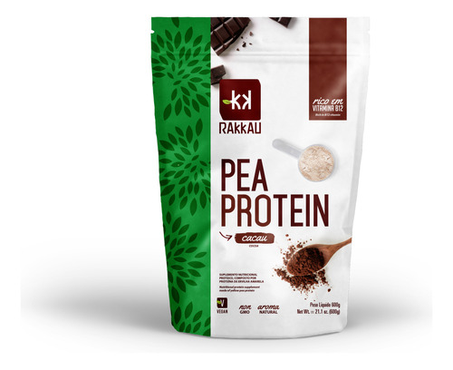 Proteína De Ervilha Pea Protein Chocolate Rakkau 600g