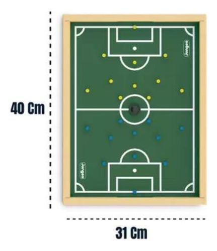Jogo De Dedobol Peteleco Futebol De Prego Junges - Ref. 610 Palha/verde