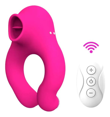 Massageador Portátil Helo Lambe Casal Control Rem. Premium Rosa-chiclete