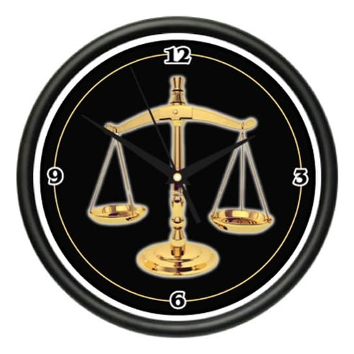 Scales Of Justice - Reloj De Pared Para Abogado, Regalo De O