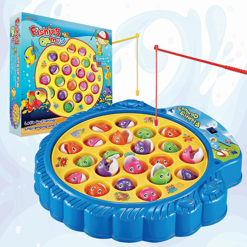 Haktoys Juego De Pesca Set Incluye 21 Peces Y 4...