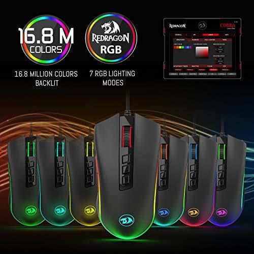 Mouse Gamer Redragon M711 Cobra Retroiluminación Croma