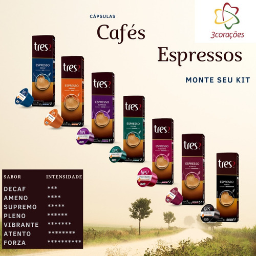 Cápsula Café Três Corações  Kit C/ 100 Unidades Frete Gratis