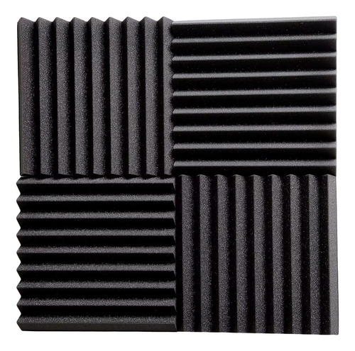 Set X24 Espuma Acústica Insonorizantes Para Estudios 30x30cm Negro