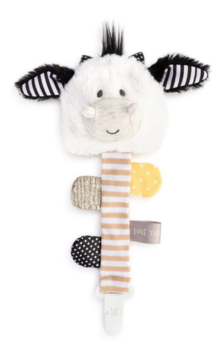 Demdaco Cow Paci Pocket Pal - Chupete De Peluche Para Niños