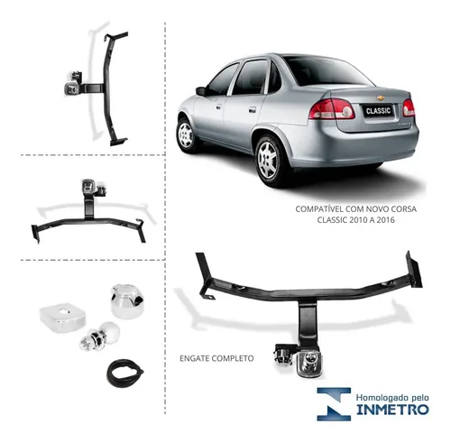 Engate de Reboque Corsa Sedan Classic Rabicho 500kg