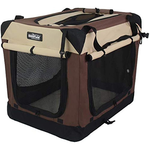 Jaula Blanda Plegable Para Perros Elitefield De 3 Puertas, H