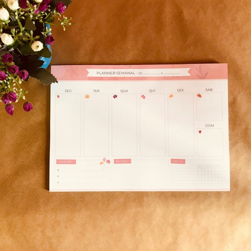 Kit Planners (diário E Semanal) + Caderno + Adesivos