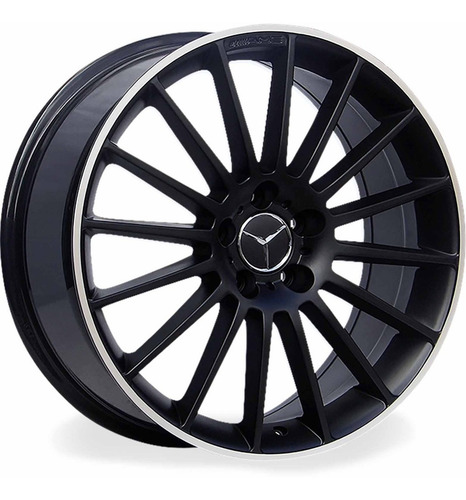 Rodas 19 Mercedes A45 C63 Amg 5x112 C180 C200 A200 B200 Cor Preto-fosco