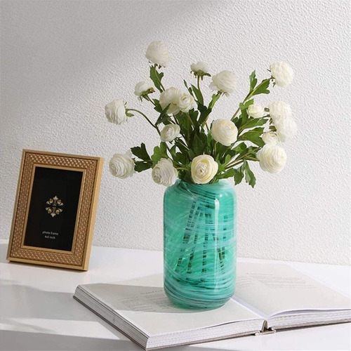 Florero De Cristal Jarron De Vidrio Templado Decorativo 21cm