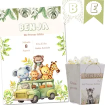 Comprar Kit Imprimible Editable Animales Safari Bebe Candy Bar