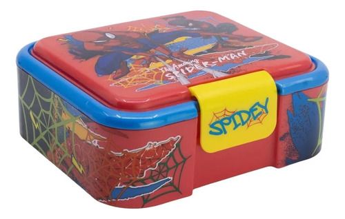 Lunchera Plastica Supreme Multi Compartimiento Stor Merienda Rojo Spiderman