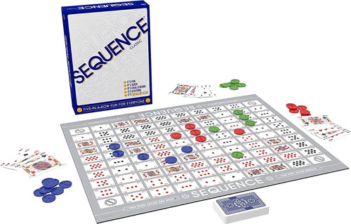 Juego Mesa Sequence Classic Cartas Clásico Fichas Secuencia