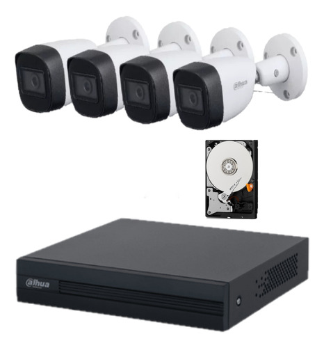 Kit 4 Camaras Bullet 2mp Audio Dvr 8ch 1080p L Wizsense 1tb