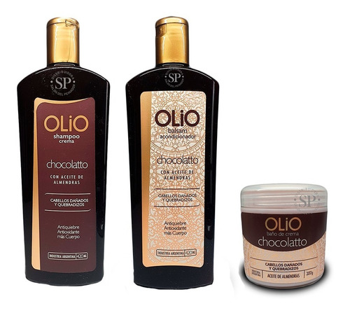Kit Olio Chocolatto Shampoo + Acondicionador + Máscara