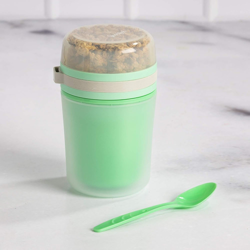Recipiente De Almacenamiento Goodful Con Tapa/cuchara, Verde