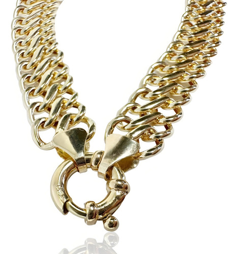 Pulseira Lacraia Grossa Ouro 18k 750 17 Cm Diâmetro 5 Cm