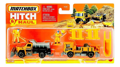 Matchbox Hitch & Haul Mbx Construction Zone