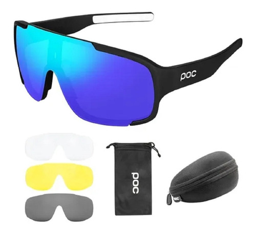 Gafas Ciclismo Hombre Mujer Protección Uv Poc + 4 Lentes