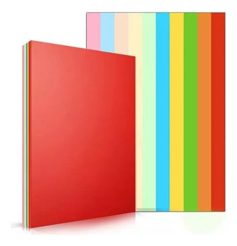 Clm 100 Unidades De Folhas Coloridas, Resma, Papel De Carta