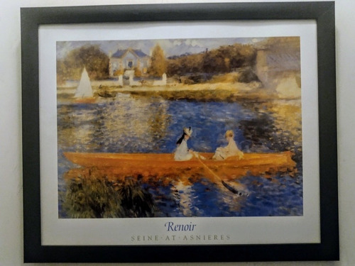Renoir _ El Bote _ Litografía Enmarcada