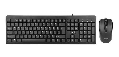 Set Teclado/mouse Havit Usb Negro C/ Cable Hv-kb611cm