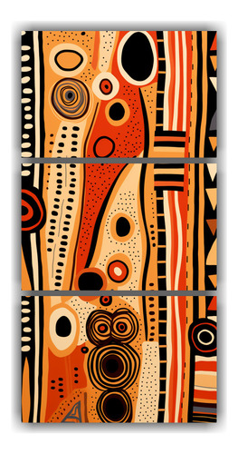 45x90cm Cuadro Abstracto Decorativo Patrones Tribales Africa