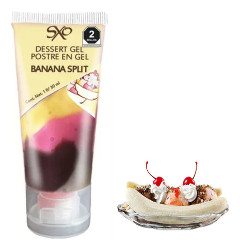Lubricante Banna Split Postre Oral & Multiorgasmico Femenino Banna Split / Fresa