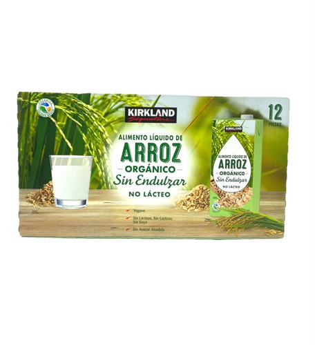 Bedida De Arroz Orgánico Kirkland 12pzs 946ml Vegano 