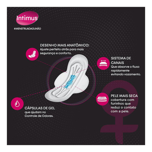 Absorvente Com Abas Seca Intimus Tripla Proteção Pacote Lv 1