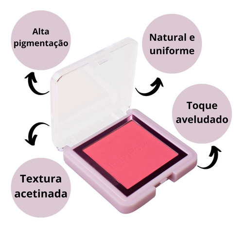 Blush Compacto Ruby Rose Textura Acetinada Bl20 7,3g