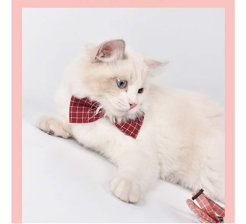 Corbata De Moño Para Perro, Lindo Patrón A Cuadros Para Niña