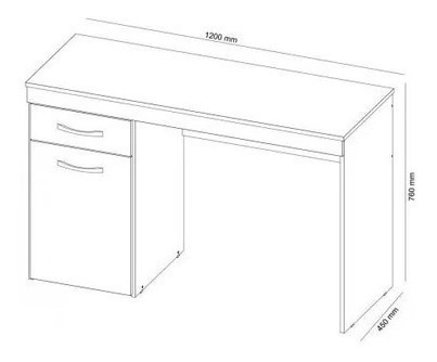 Imagen 3 de 3 de Escritorio Organizador 120 1 Cajon 1 Puerta